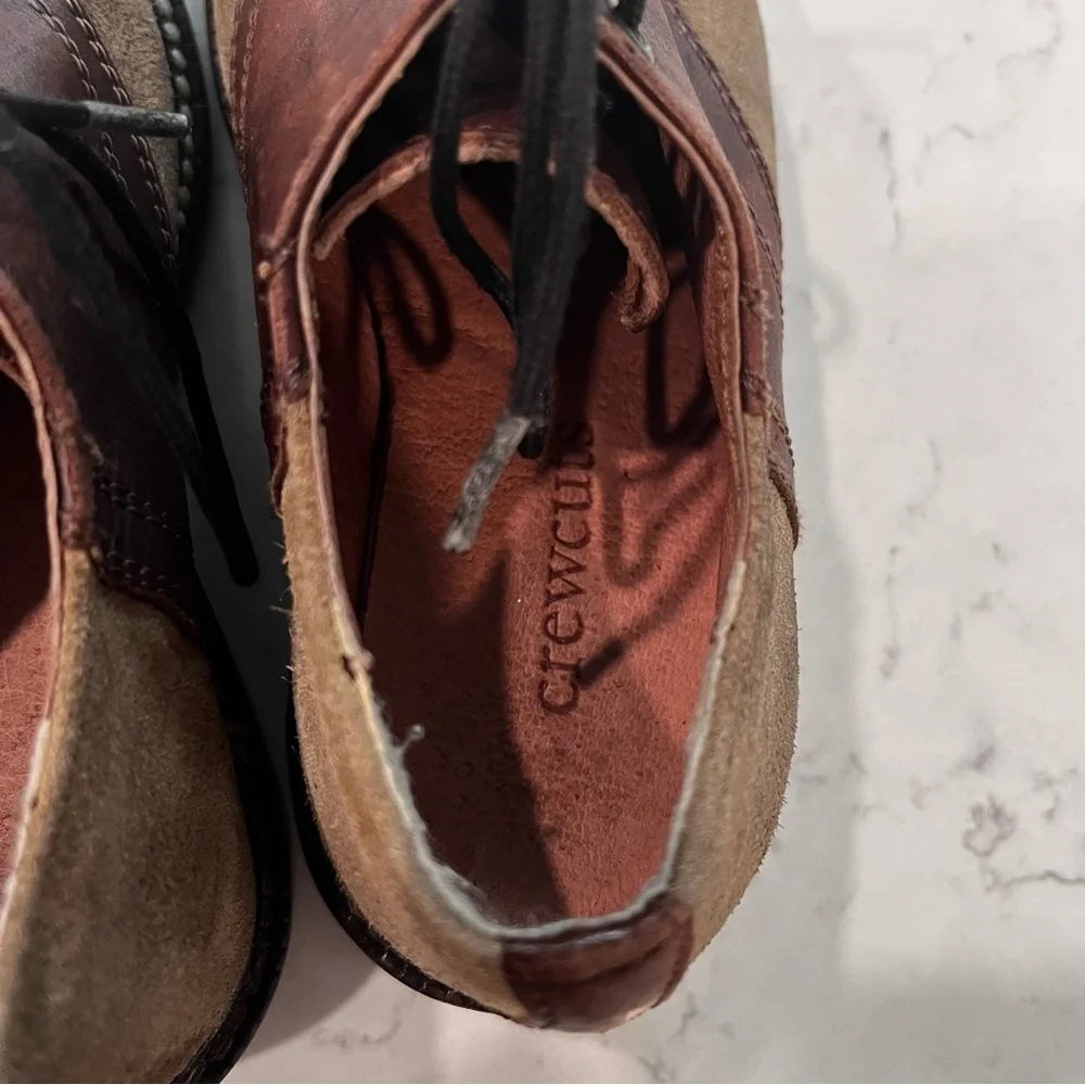 CREWCUTS Suede Leather Oxford Lace Up Loafers Size 10